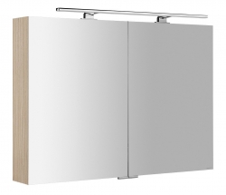 Sapho MIRRÓ Galerka s LED osvětlením, 100x70x16cm, jilm bardini
