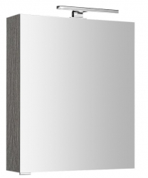 Sapho MIRRÓ Galerka s LED osvětlením, 60x70x16cm, levá/pravá, dub stříbrný