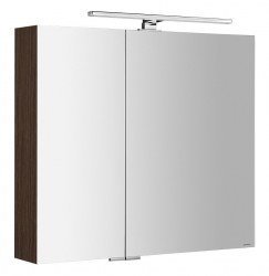 Sapho MIRRÓ Galerka s LED osvětlením, 80x70x16cm, borovice rustik