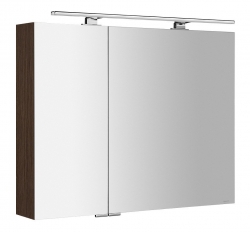 Sapho MIRRÓ Galerka s LED osvětlením, 90x70x16cm, borovice rustik