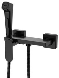 Náhled obrázku: Sapho Nástěnná bidetová baterie se Stop sprškou a poličkou, rozteč 150mm, černá mat - TJ042B 