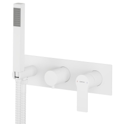 Sapho Pax Podomítková baterie s ruční sprchou, 2 výstupy, bílá mat