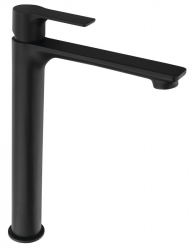 Náhled obrázku: Sapho Pax Umyvadlová baterie vysoká bez výpusti, černá mat 