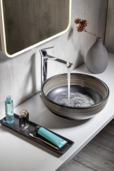 Náhled obrázku:  Vysoká umyvadlová baterie chrom