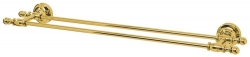 Sapho PERLA Držák na ručníky dvojitý na ručníky 645 mm zlato