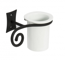 Sapho REBECCA držák kartáčků, černá/keramika