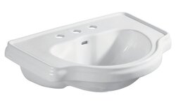 Náhled obrázku: Sapho RETRO keramické umyvadlo zápustné 62x45,5cm, 3 otvory, bílá - 103001-3 