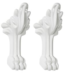 Náhled obrázku: Sapho RETRO podpěrné nohy dlouhé, 2 ks, bílá mat - 103700000184 