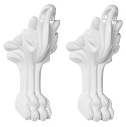 Sapho RETRO podpěrné nohy krátké, 2 ks, bílá mat - 103700000023