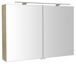 Sapho RIWA Galerka s LED osvětlením, 101x70x17cm, jilm bardini