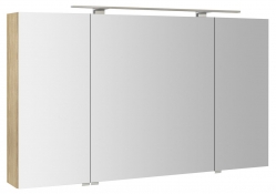 Sapho RIWA Galerka s LED osvětlením, 3x dvířka, 121x70x17cm jilm bardini