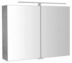 Sapho RIWA Galerka s LED osvětlením, 81x70x17cm, dub stříbrný