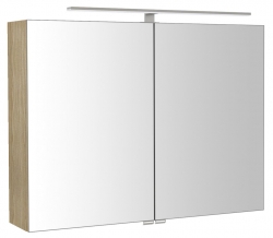 Sapho RIWA Galerka s LED osvětlením, 81x70x17cm, jilm bardini