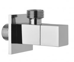 Sapho Rohový ventil s rozetou, hranatý, 1/2\