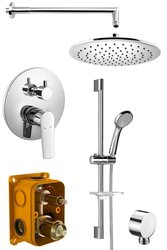 Náhled obrázku: Sapho SCHMITZ podomítkový sprchový set s pákovou baterií, 2 výstupy, chrom - 863.142.1 