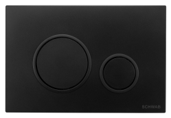 Sapho Schwab VELA ovládací wc tlačítko, 247x165 mm, černá mat - P47-0190-0253