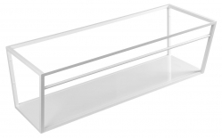 Sapho SKA Konstrukce pod umyvadlo 120cm, bílá mat, s bílou MDF policí