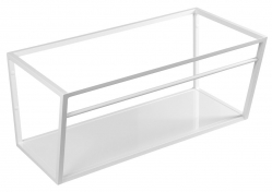 Sapho SKA Konstrukce pod umyvadlo 90cm, bílá mat, s bílou MDF policí