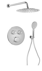 Náhled obrázku: Sapho SMART SELECT podomítkový sprchový set s termostatickou baterií, 2 výstupy, vyústění, chrom - RP032-01 