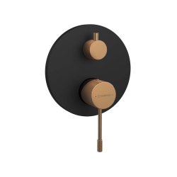 Sapho Solaris Podomítková baterie 2 výstupy černá/měď mat