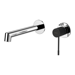 Sapho Solaris Podomítková dvouprvková umyvadlová baterie, chrom/černá mat