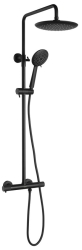 Sapho Solaris Sprchový sloup s termostatickou baterií černá mat