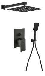 Náhled obrázku: Sapho SPECTRE podomítkový sprchový set s pákovou baterií, 2 výstupy, černá mat - 1102-42B-03 