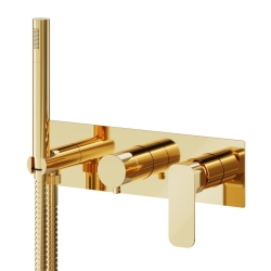 Sapho Spy Podomítková baterie s ruční sprchou, 3 výstupy, zlato