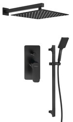 Náhled obrázku: Sapho SPY podomítkový sprchový set s pákovou baterií, 2 výstupy, černá mat - PY42/15-04 