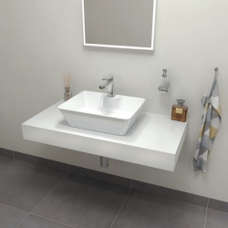 Sapho TAILOR rockstone deska 110x50 cm, provedení límce C
