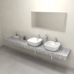 Sapho TAILOR rockstone deska 220x50 cm, provedení límce C