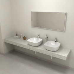 Sapho TAILOR rockstone deska 230x50 cm, provedení límce R