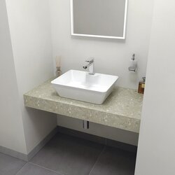 Sapho TAILOR rockstone deska 70x50 cm, provedení límce F