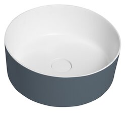 Sapho THIN kulaté umyvadlo na desku Ø 38 cm, Rockstone, siena/bílá mat