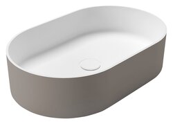 Sapho THIN umyvadlo na desku 55x35cm, Rockstone, agila/bílá mat