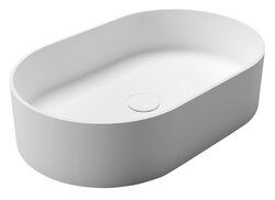 Sapho THIN umyvadlo na desku 55x35cm, Rockstone, bílá mat