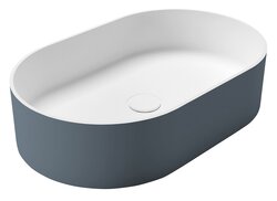 Sapho THIN umyvadlo na desku 55x35cm, Rockstone, siena/bílá mat