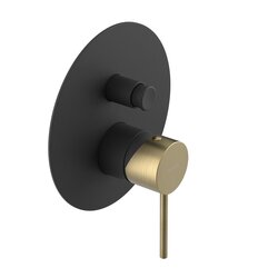 Sapho ULTRAMIX podomítková baterie 2 výstupy černá mat/zlato mat