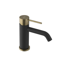 Sapho ULTRAMIX stojánková umyvadlová baterie nízká černá mat/zlato mat