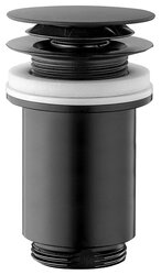 Sapho Umyvadlová výpust 5/4“, click-clack, velká zátka, max 80mm, černá mat