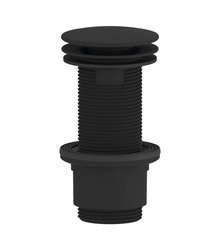 Sapho Umyvadlová výpust 5/4“ neuzavíratelná, velká zátka, 10-80mm, ABS/černá mat