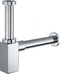 Sapho Umyvadlový sifon 5/4\", odpad 32mm, hranatý, chrom