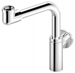 Sapho Umyvadlový sifon šetřící místo, 5/4\" odpad 32 mm, kulatý, chrom - SI511-EL