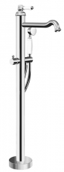 Náhled obrázku: Sapho Vienna Vanová retro baterie s připojením do podlahy chrom 