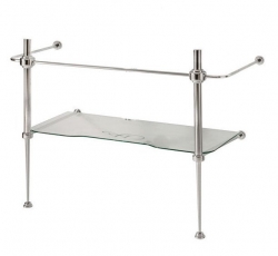 Sapho WALDORF konstrukce pro umyvadlo 80cm se skleněnou poličkou, chrom