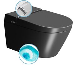 Sapho WCLEAN Swirlflush závěsné wc s integrovaným elektronickým bidetem, černá dual-mat