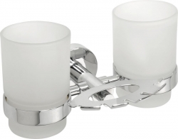 Sapho X-ROUND držák kartáčků včetně sklenic, chrom