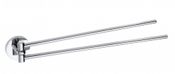 Sapho X-ROUND Držák na ručníky dvojitý na ručníky otočný 420 mm chrom
