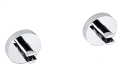 Sapho X-ROUND E pár držáků poličky bez skla, 8 mm, chrom