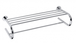 Sapho X-ROUND E polička na ručníky U typ, 650 mm, chrom